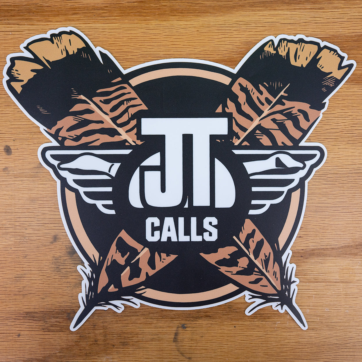 Big Turkey Feather Logo Decal JTCalls