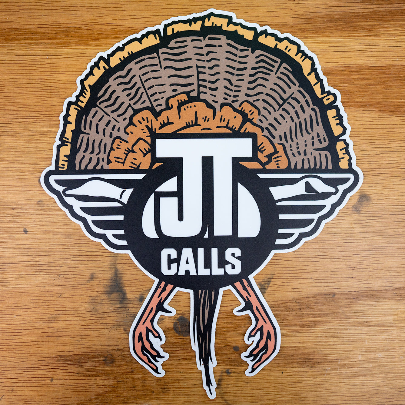 Big Turkey Fan Logo Decal JTCalls