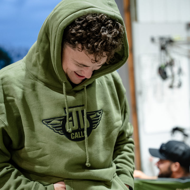 Load image into Gallery viewer, Olive Embroidered Heavyweight Hoodie
