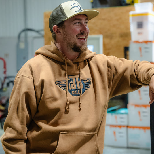 Brown Embroidered Heavyweight Hoodie