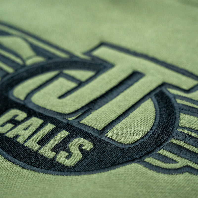Load image into Gallery viewer, Olive Embroidered Heavyweight Hoodie
